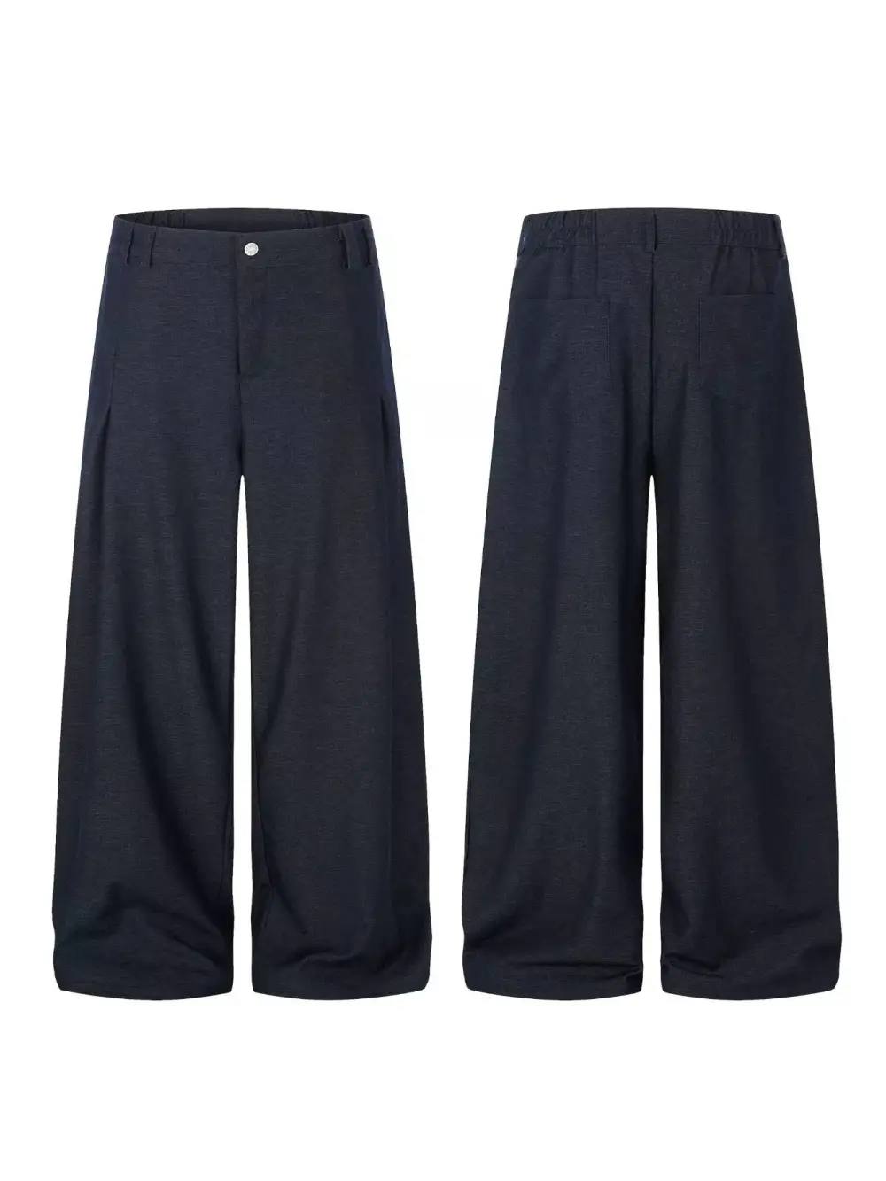 Refined Men's Wide Leg Pleated Pants