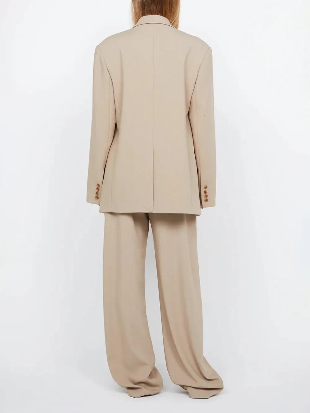 Casual Style Straight-leg Silhouette Pant Sand