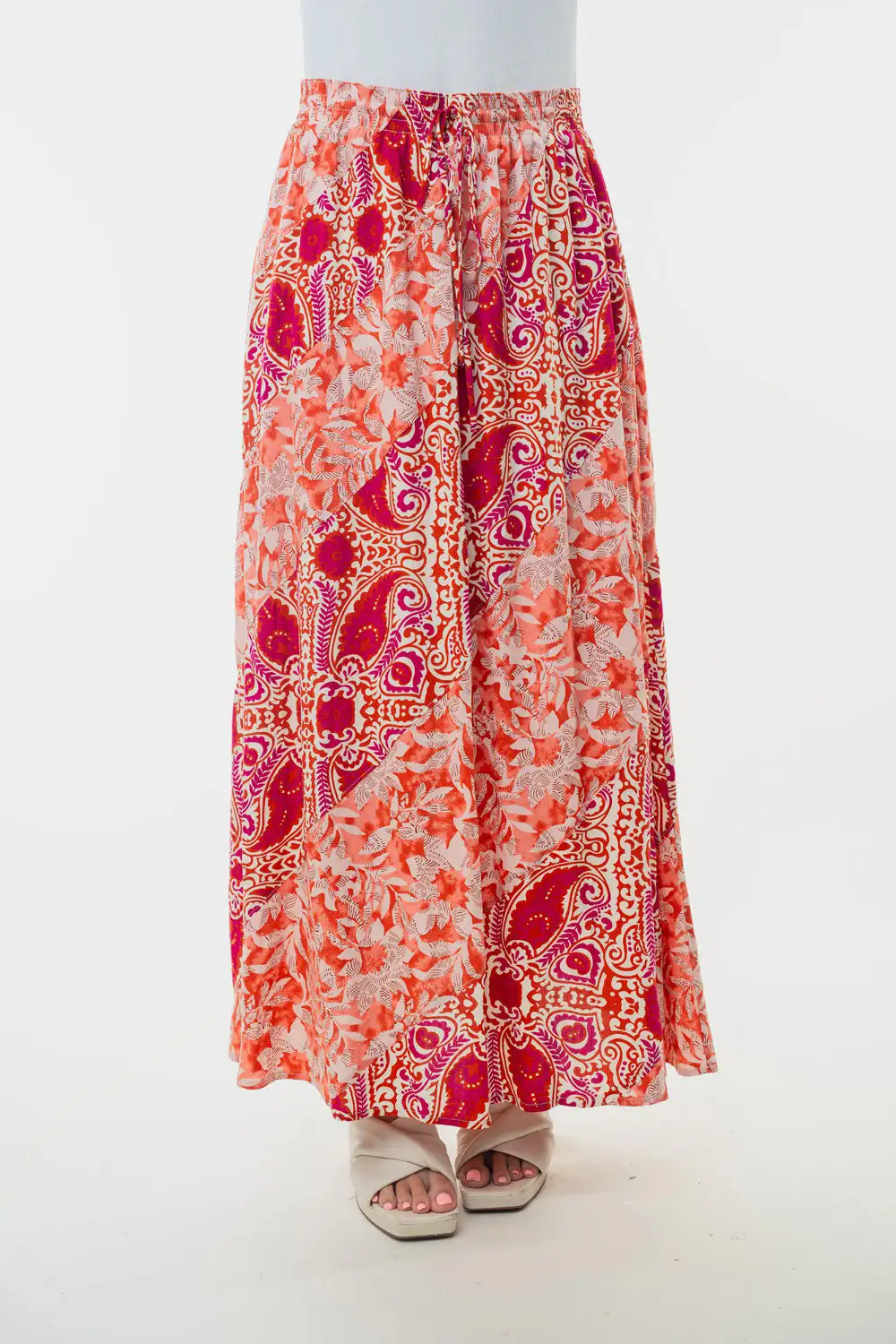 Relaxed Full Size High Waist Skirt