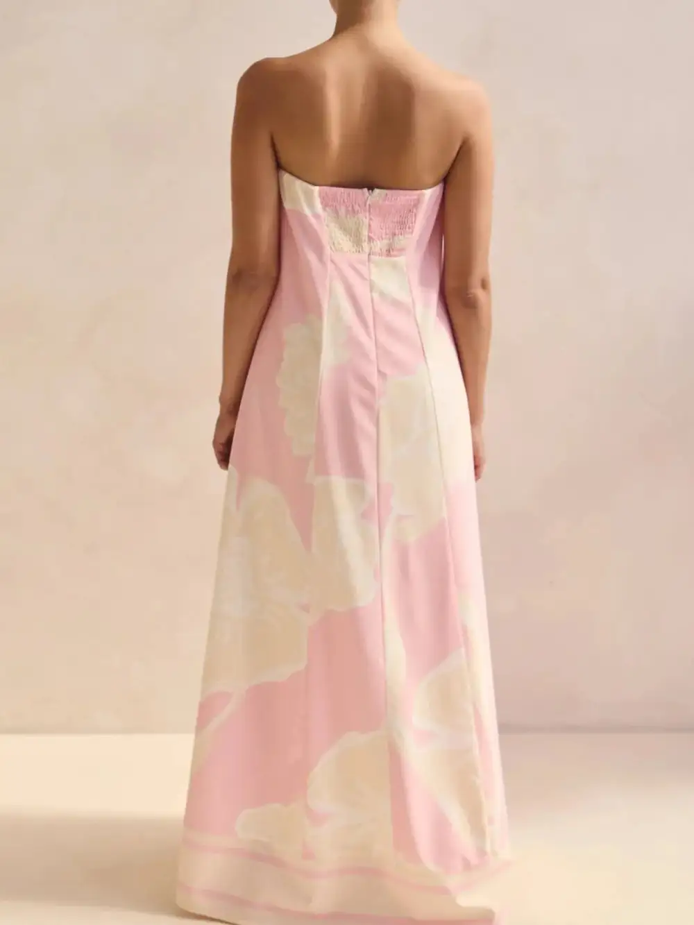Printed Smocked Maxi Dress