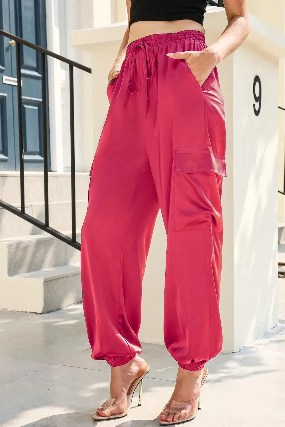 Modern Tie Detail High Waist Pants