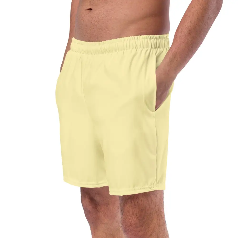 Pocketed Printed Swim Trunks