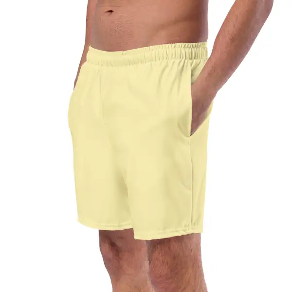 Pocketed Printed Swim Trunks