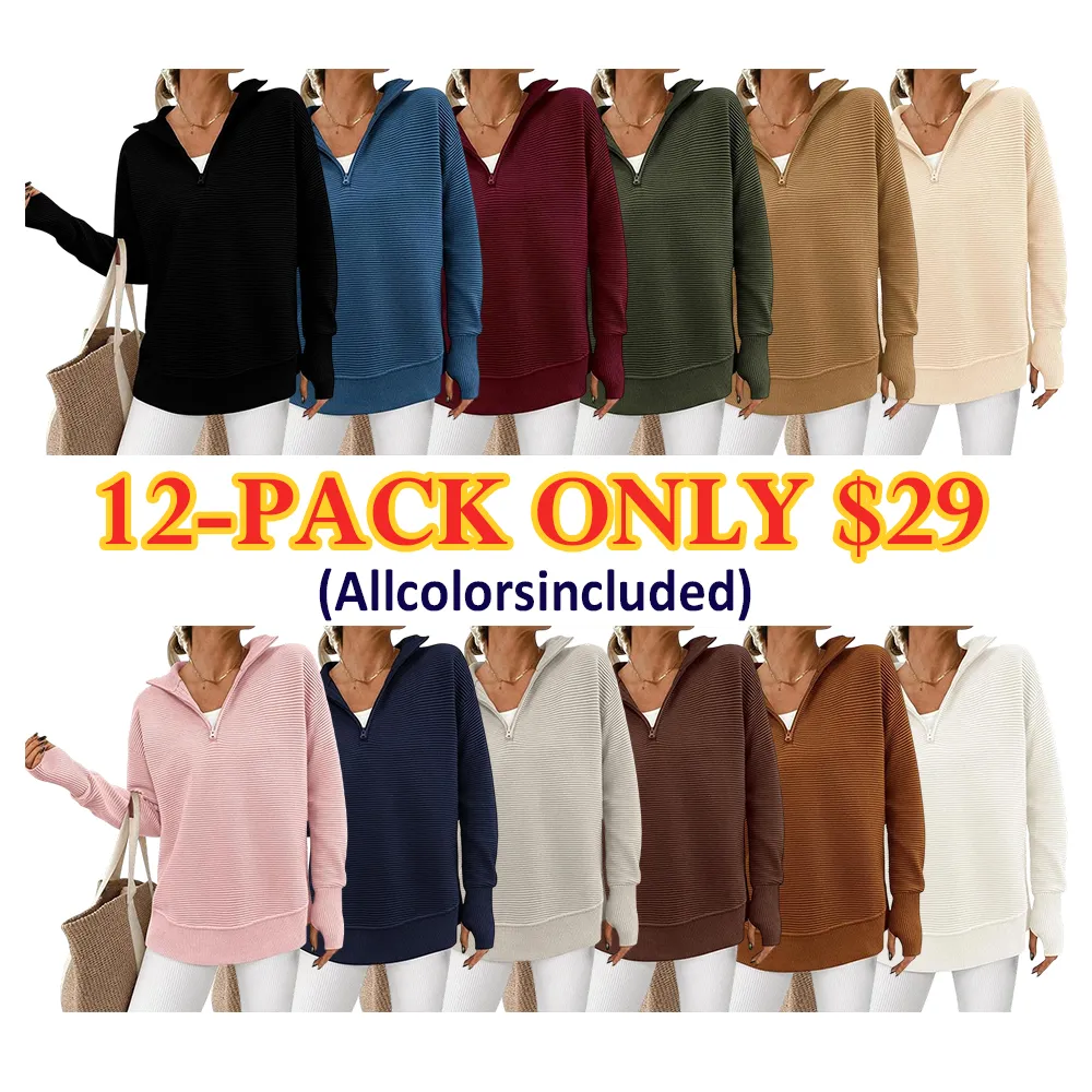 Ultimate Cozy V-Neck Ribbed Knit Pullover – All-Season Comfort & Style