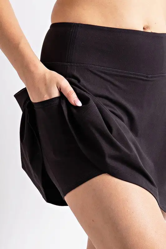 Roomy Pleated Casual Skirt