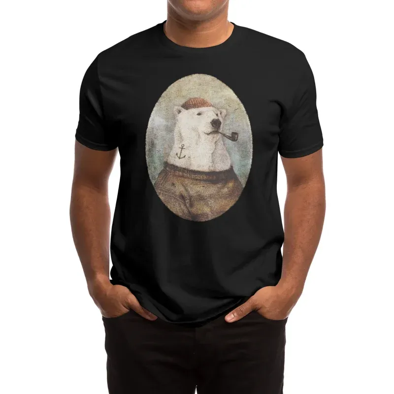 Creative White Bear Artistic Cotton Short Sleeves