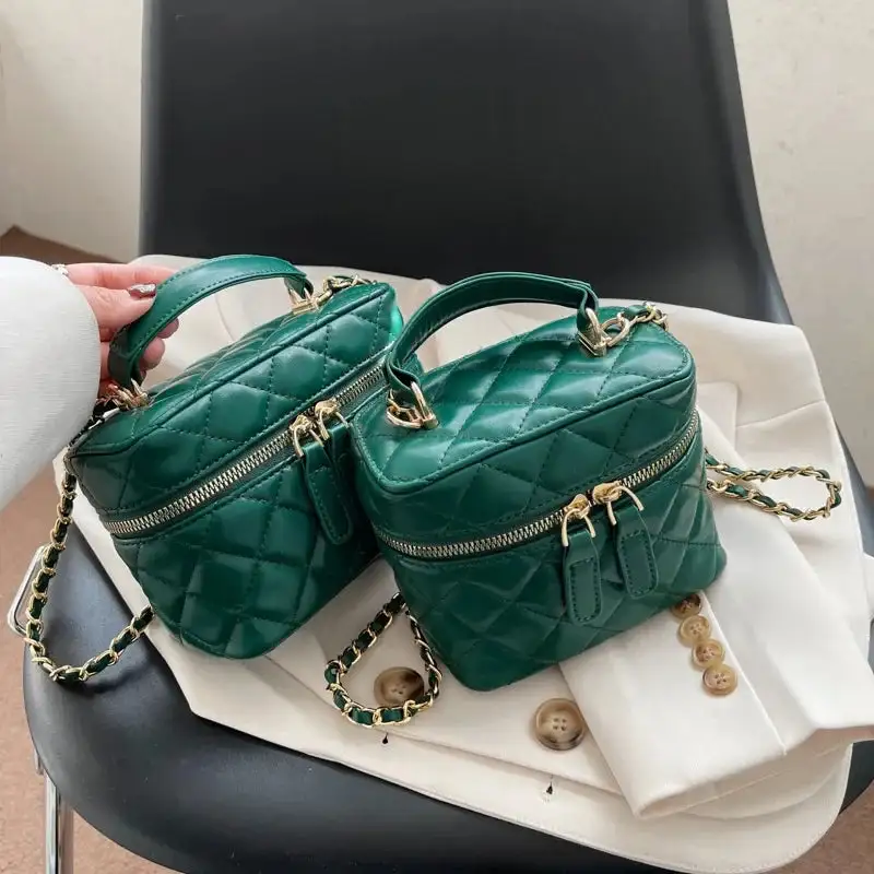 Quilted Structured Clutch Bag