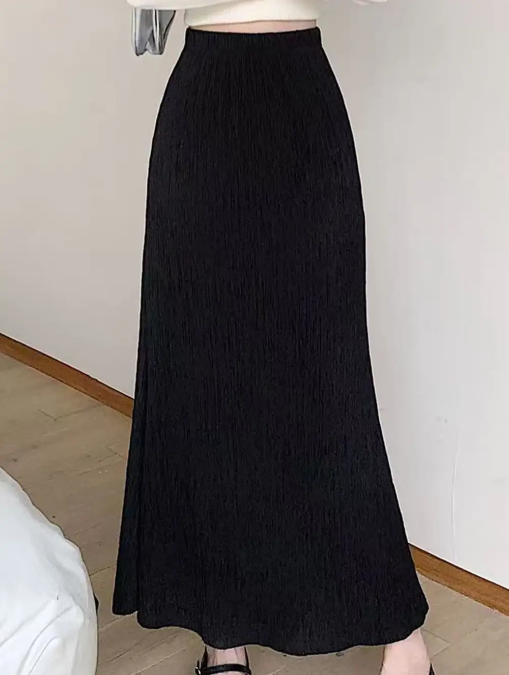 Ruched High Waist Mermaid Skirt