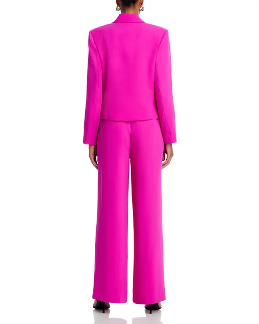 Wide Leg Silhouette Crepe Pants