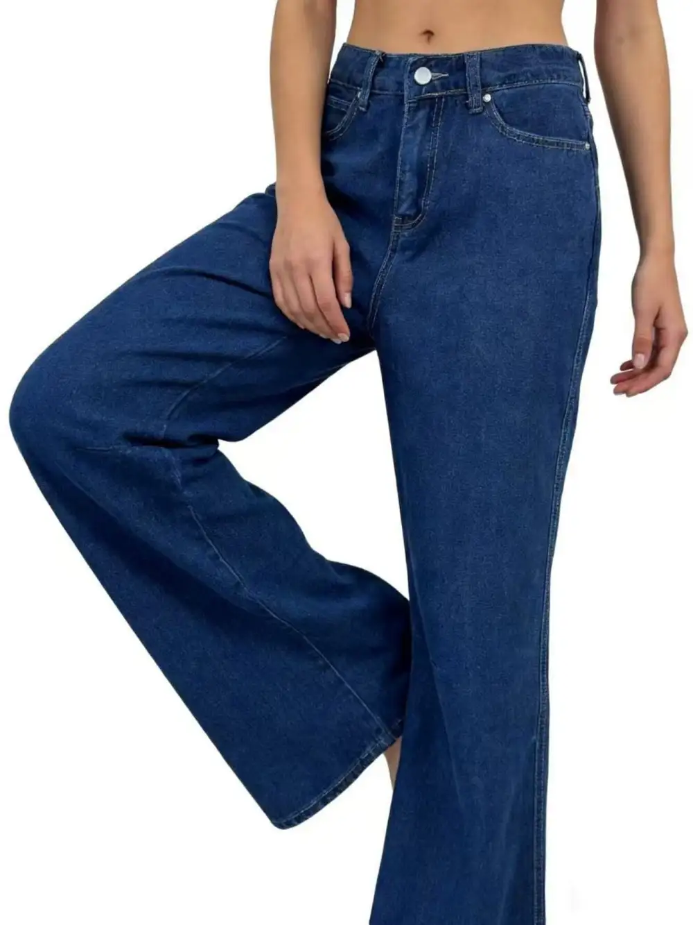 Modern High Waist Wide Leg Denim Jeans