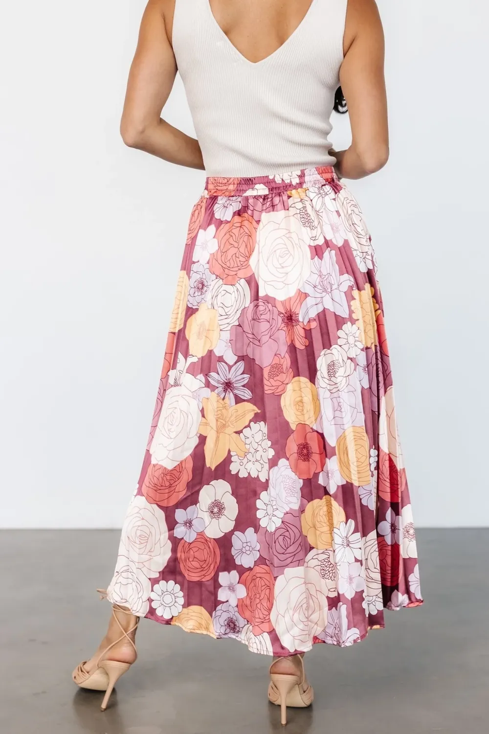 Personalized Art Floral Print Skirt