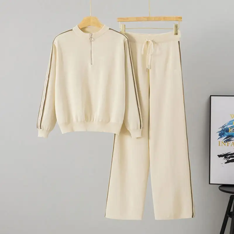 Knit Sweater Active Pants Set
