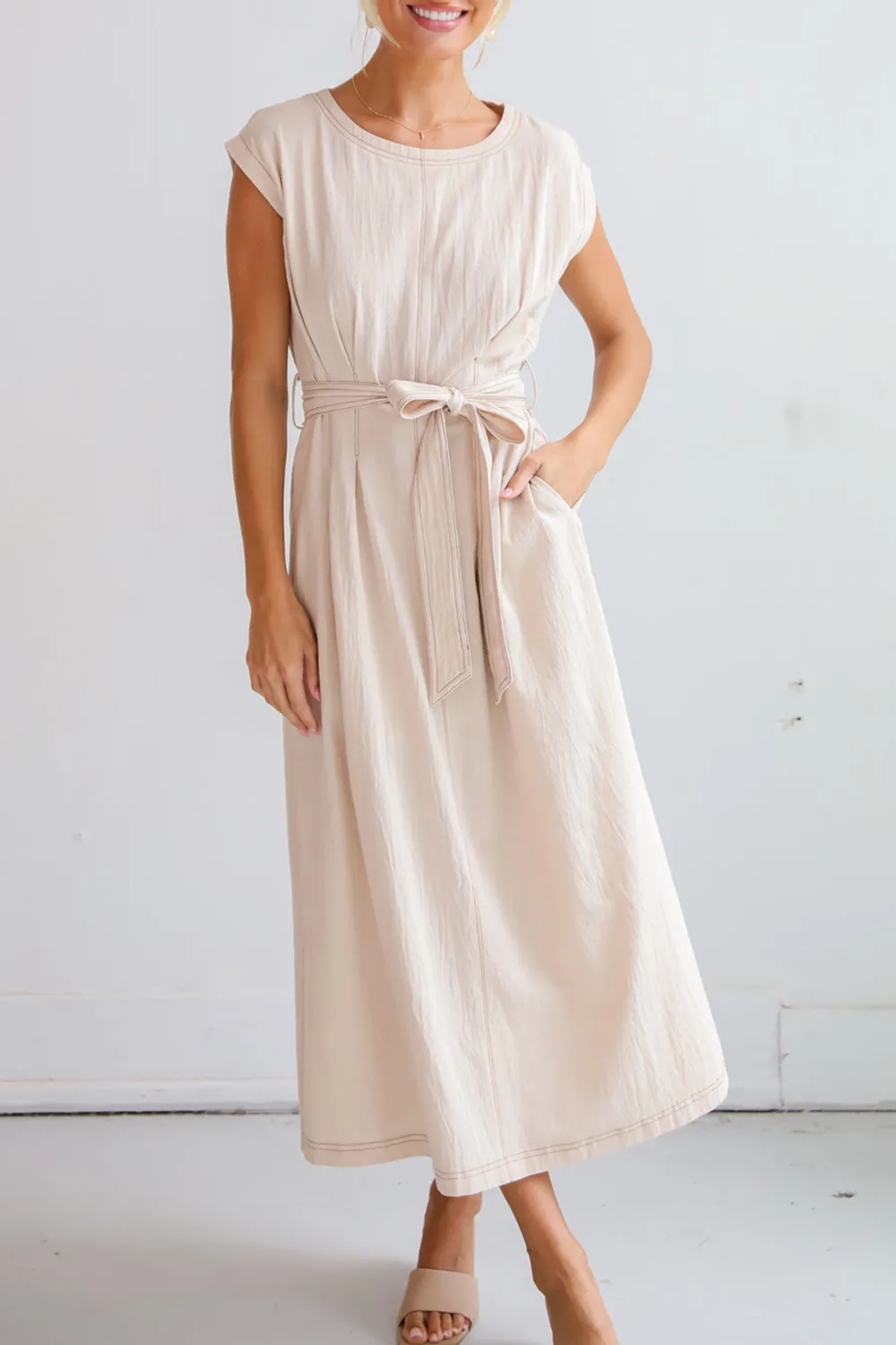 Natural Midi Dress