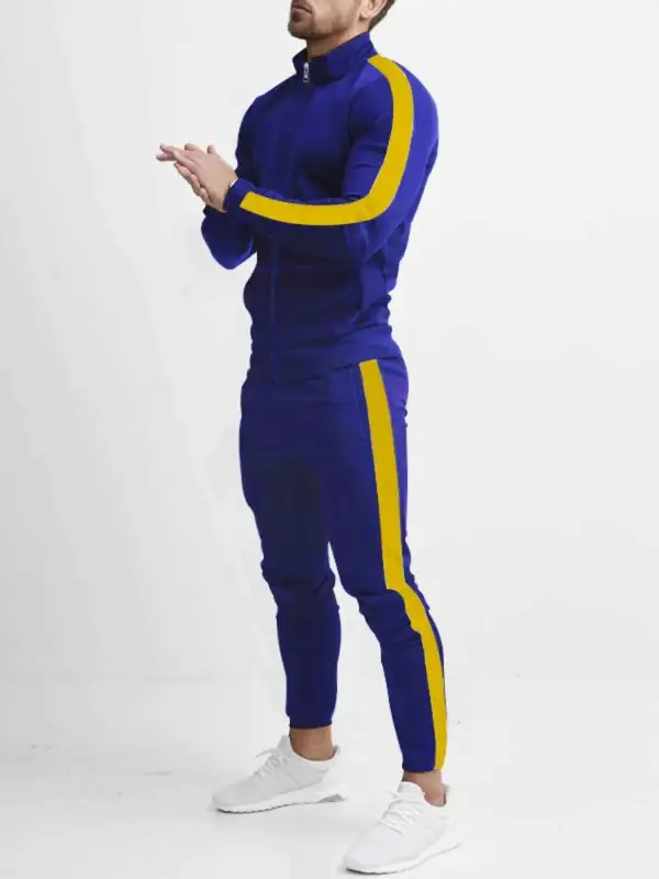 Side Stripes Zip Up Top and Pants Set