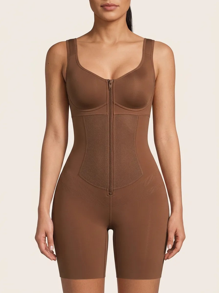 Classic Daily Women's Zip-Front Shaping Bodysuit