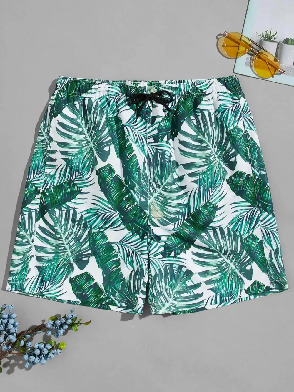 Men's Dual Tone Print Swim Trunks