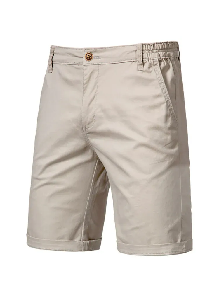 Men's Casual Business Straight Cotton Shorts