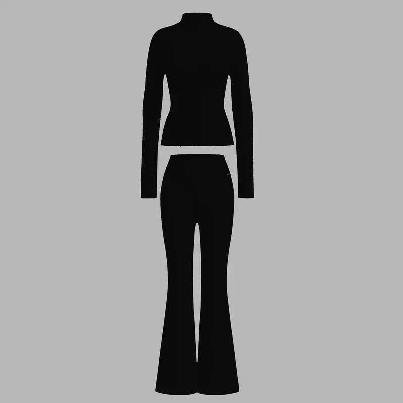 2PCS Slim-It BBL Jacket and Flare Leggings Daily Set