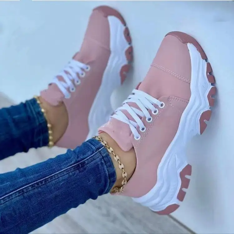 Round Neck Platform Sneakers