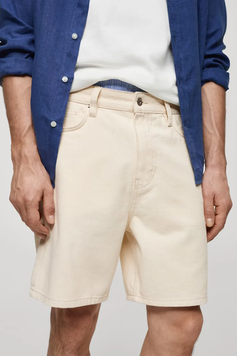 Non-Stretch Denim Shorts