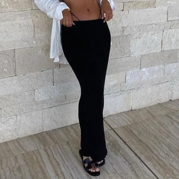 Knitted Bodycon Slim-Fit Skirt