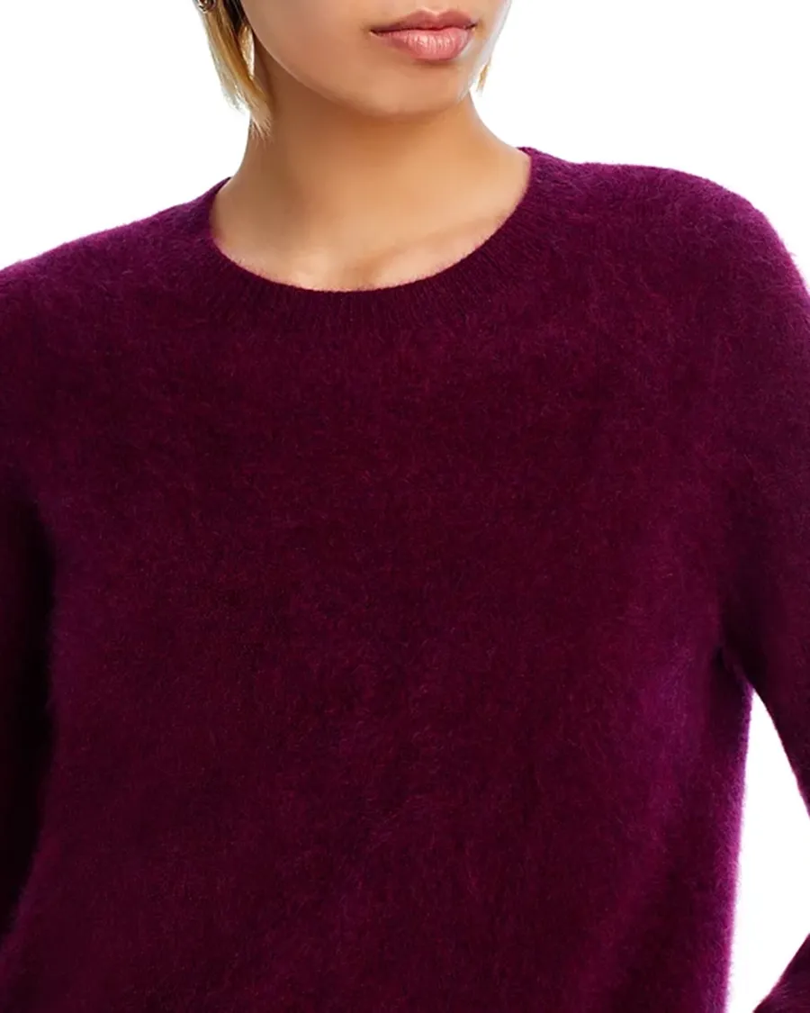 Crew Neck Cashmere Brushed Cashmere Sweater