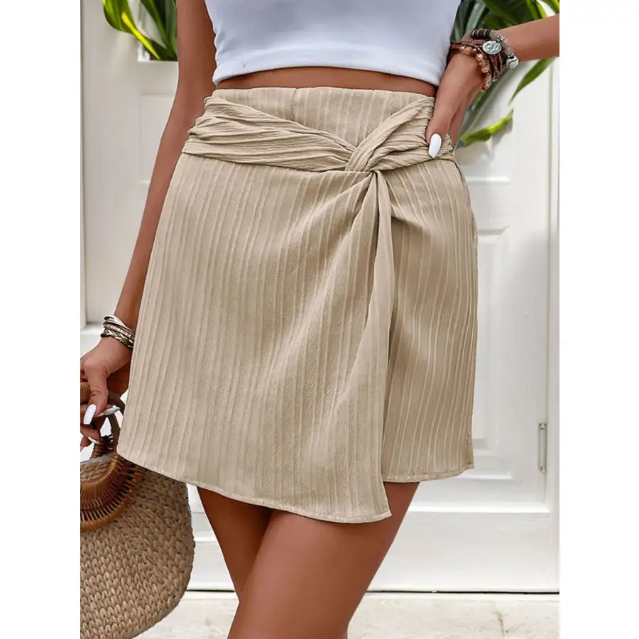 Twisted High Waist Skort Skirt