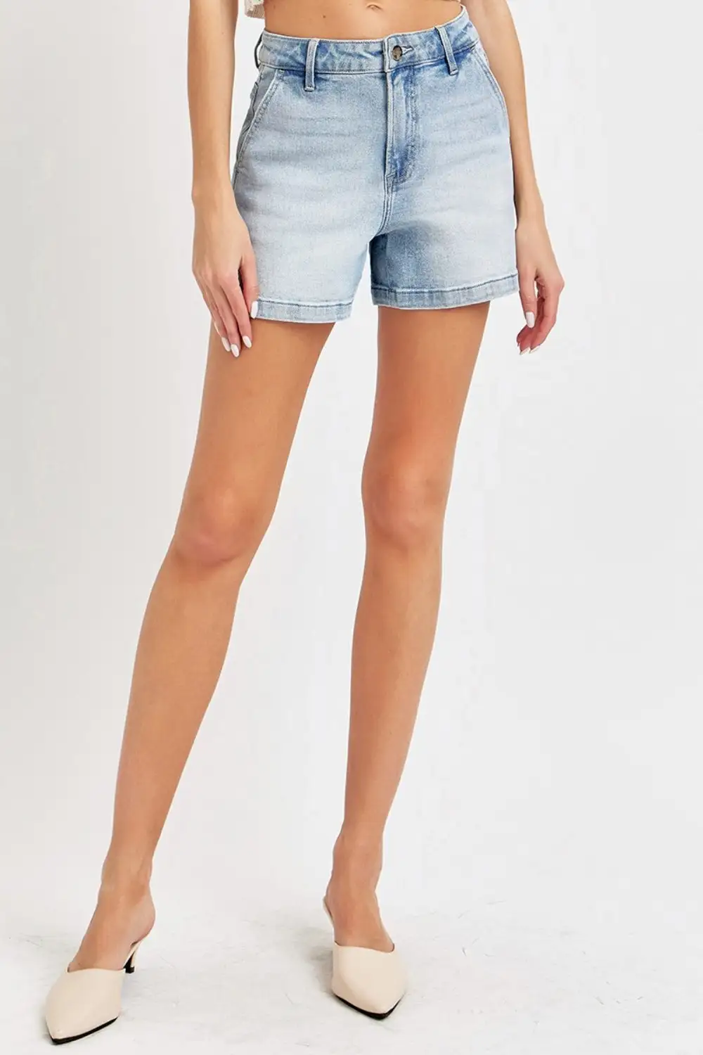 High Rise Shorts Denim Pants