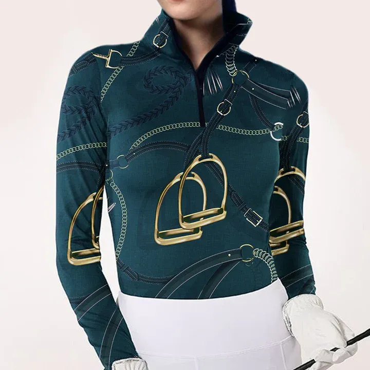 Women's Equestrian Print Long Sleeve Sun Shirt