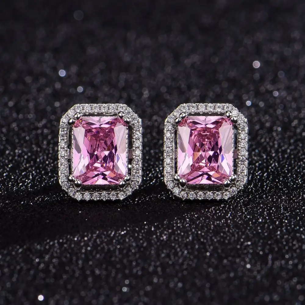 Plated Zircon Stud Earrings