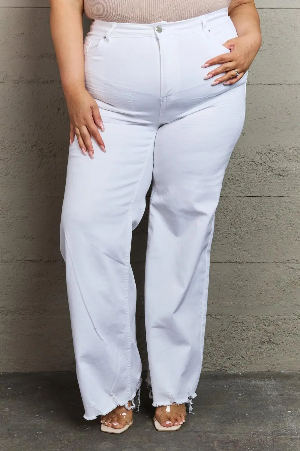 Polished Tiered Denim Jeans