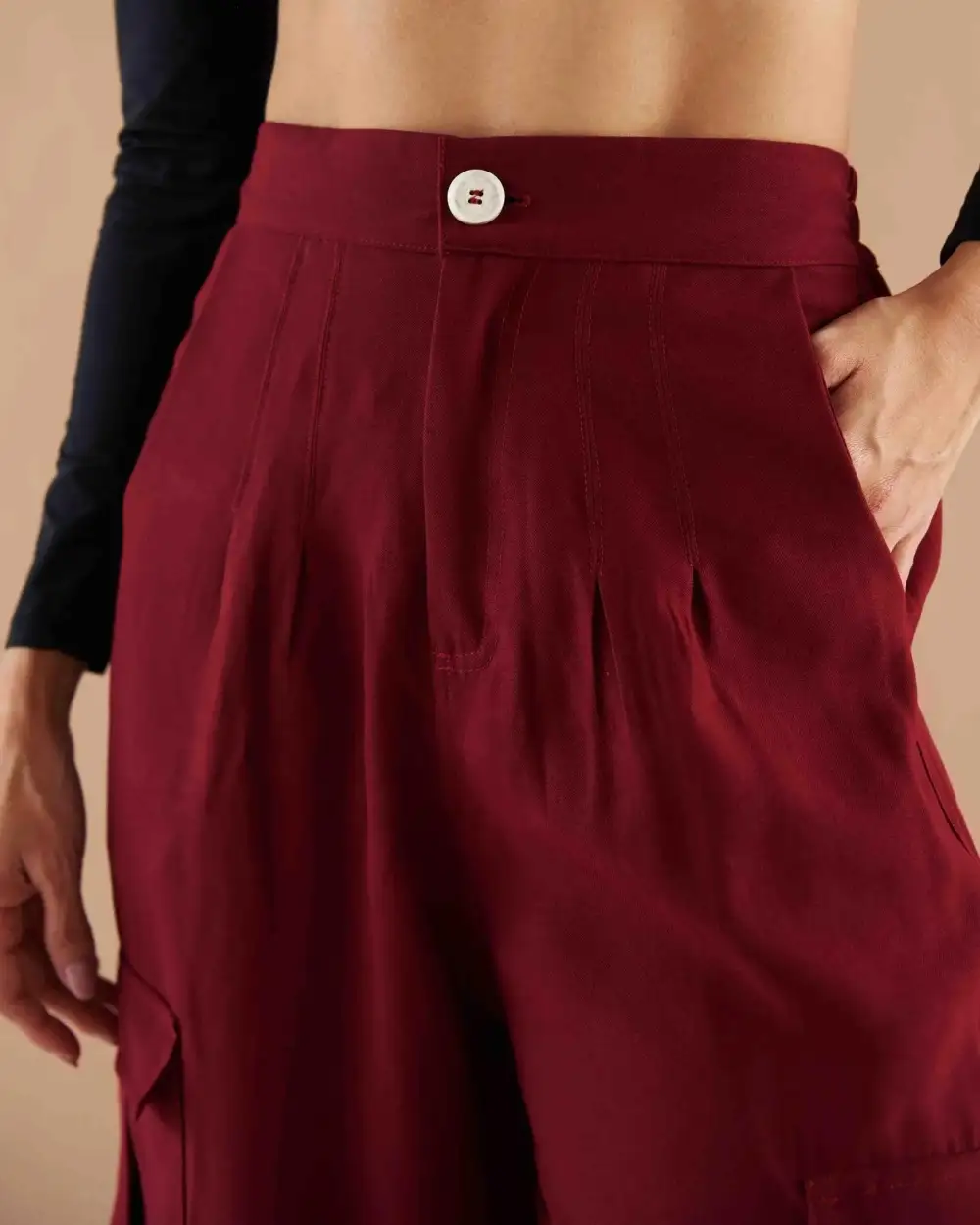 Wide Leg Pants Wine