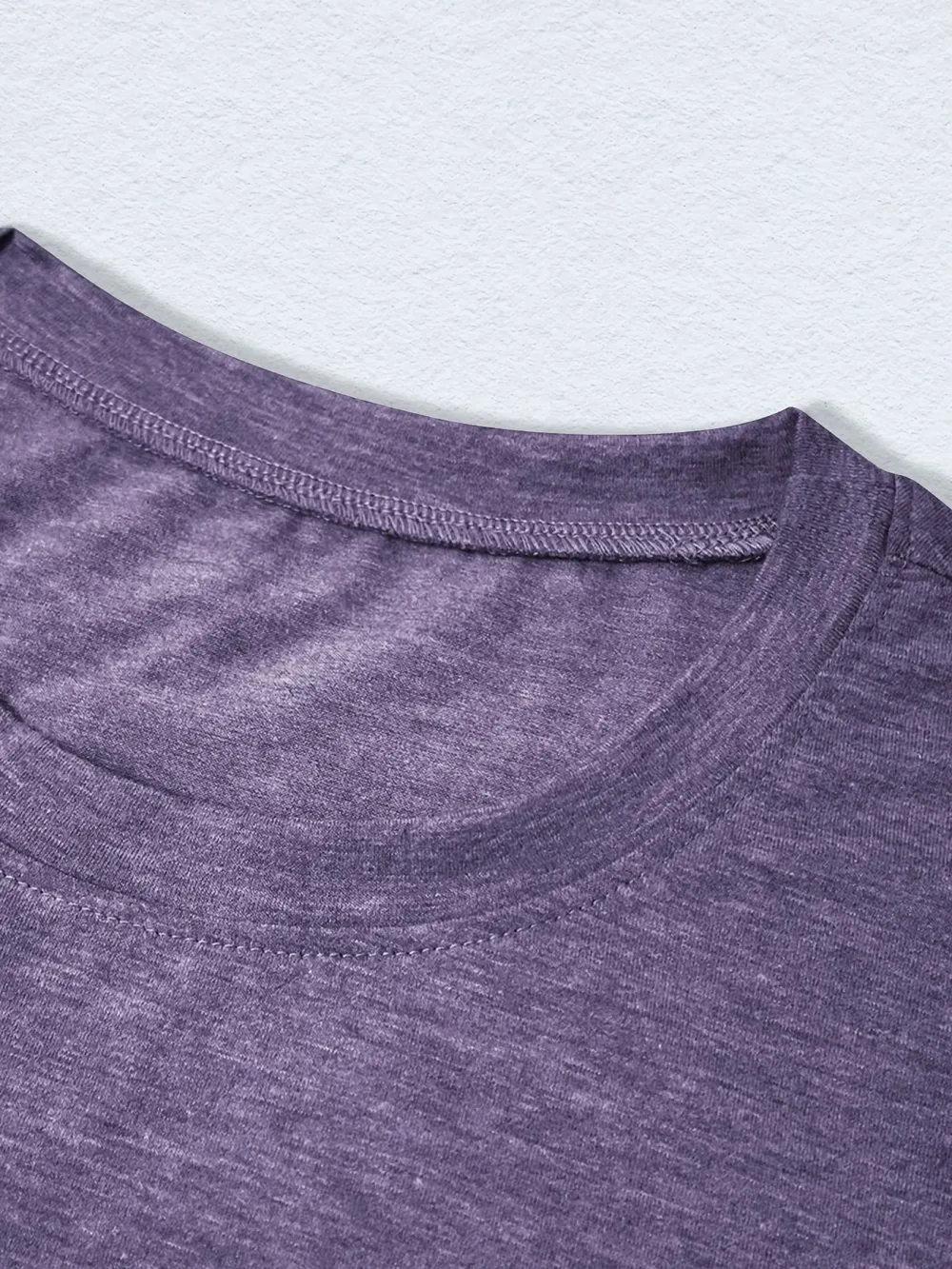 Purple Flowers Print Long Sleeve T-shirt
