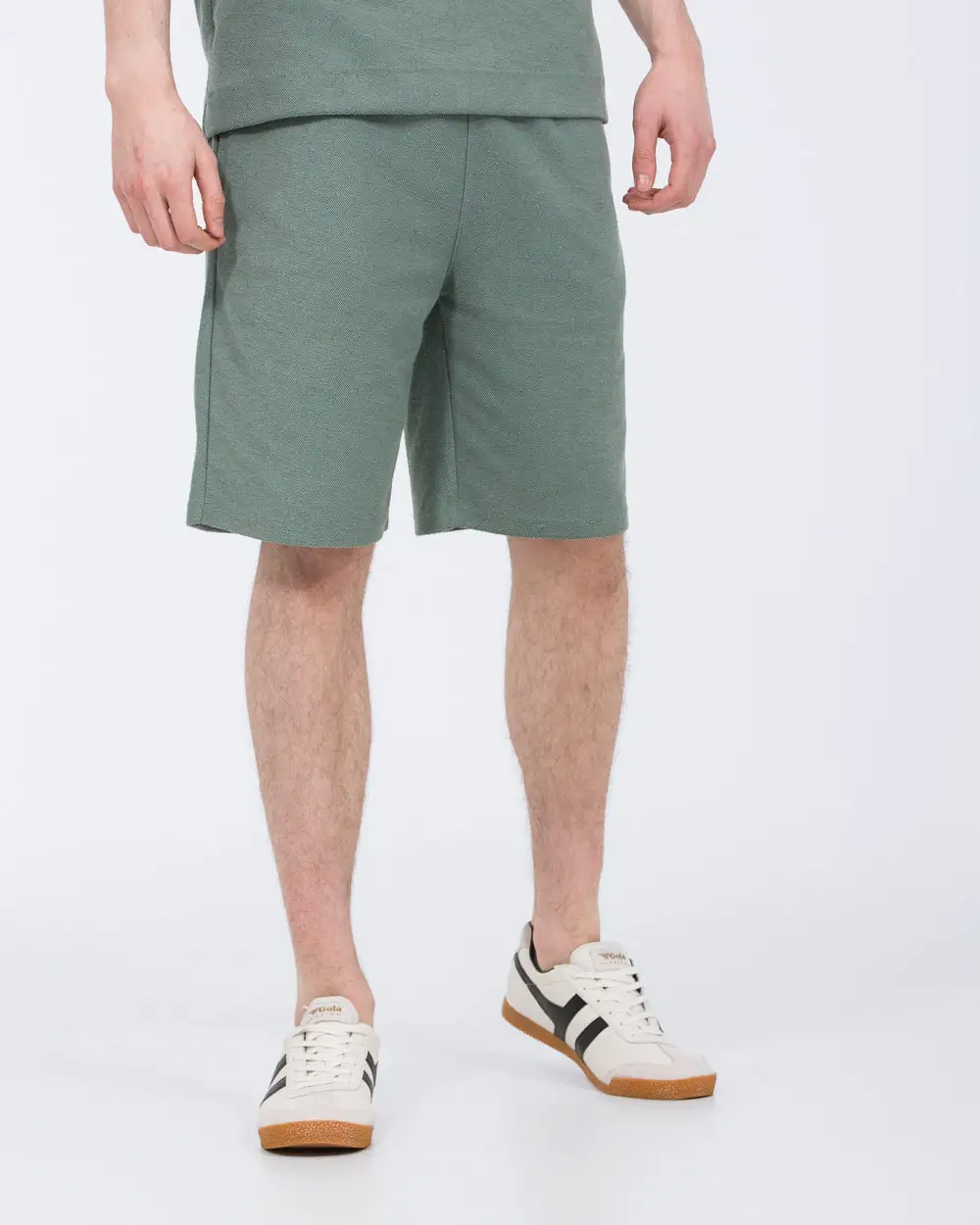 Relaxed Textured Drawstring Shorts