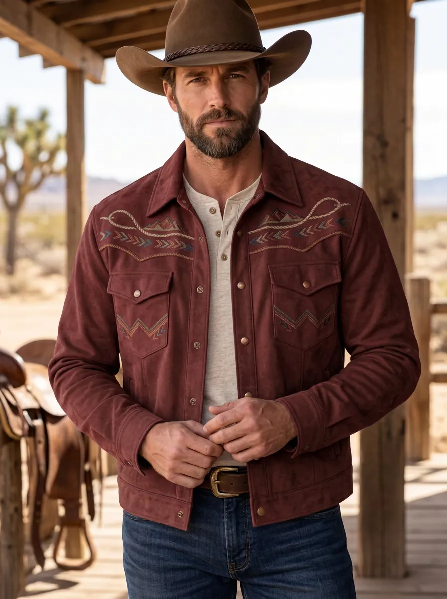 Men's Western Cowboy Mountain Jacket