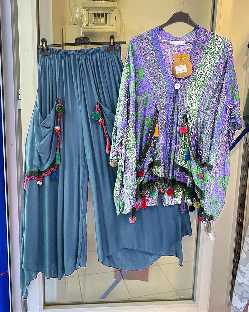 Casual Style Floral Print Comfortable Suit