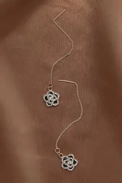 Camella Flower Threader Earrings