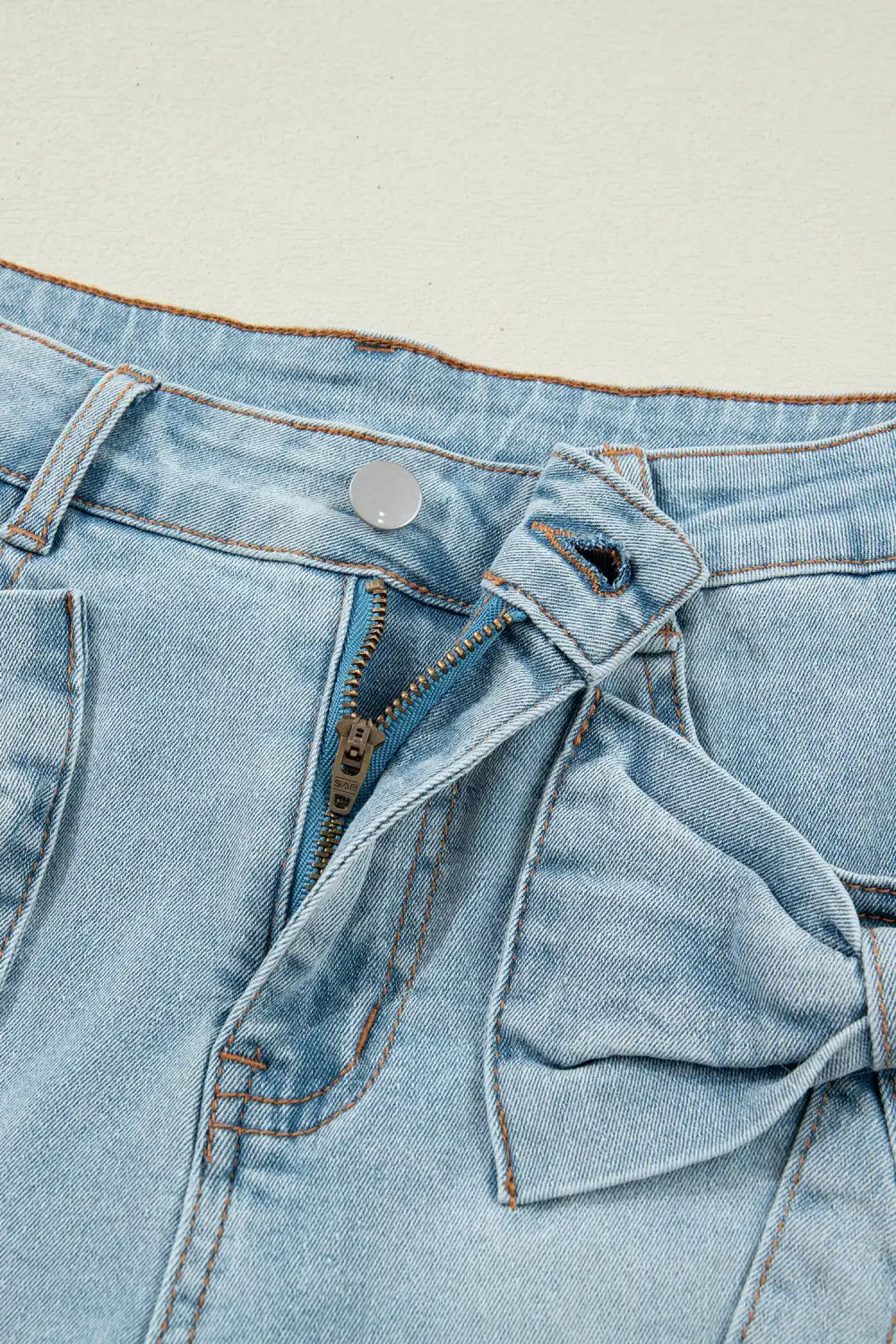 Travel High Waist Pocketed Denim Shorts