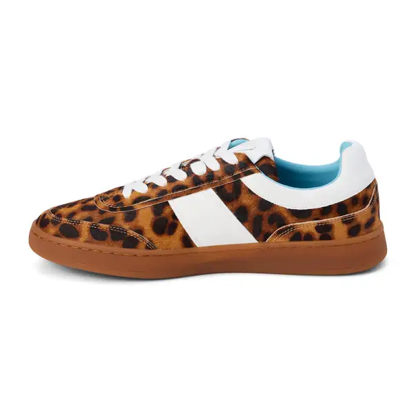 Retro Leopard Low Top Casual Sneakers