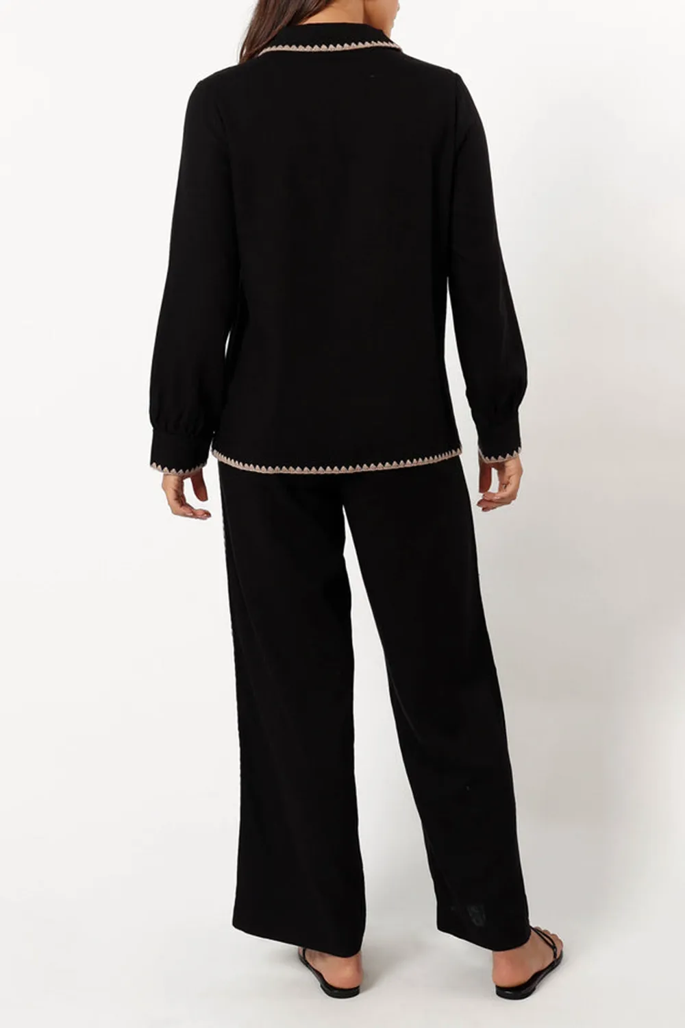 BLACK LACE PANTS
