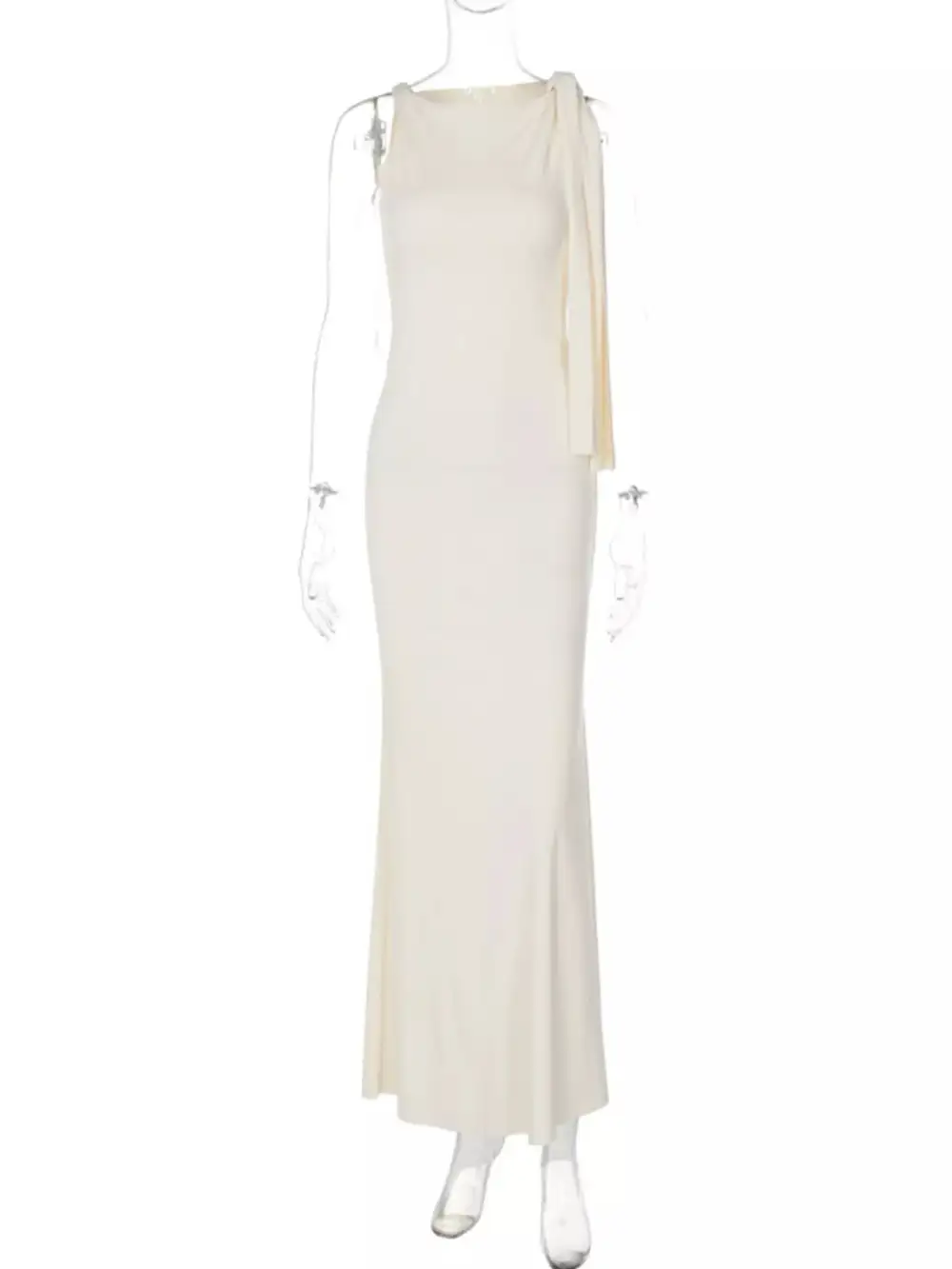 Sleeveless Maxi Dress with Draping Detail