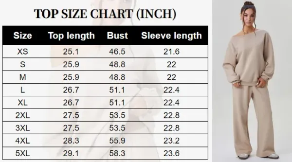 🔥Last Day 89% OFF🔥Women's Leisure Solid Color Sloping Shoulder Long Sleeve Top & Wide Leg Trousers Co-ord