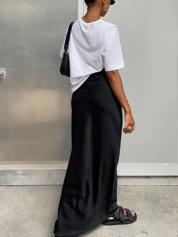 Sequin High Rise Maxi Skirt
