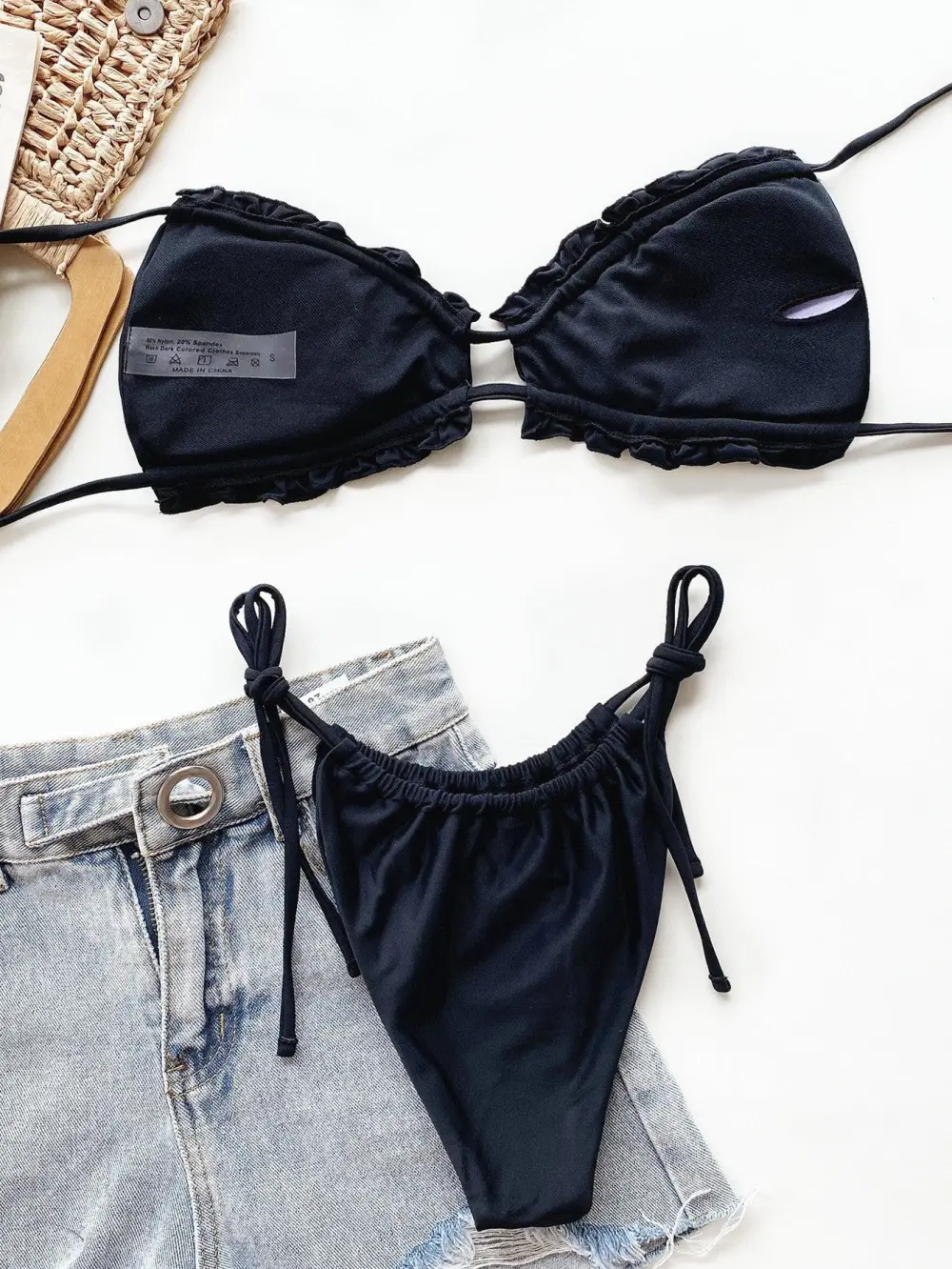 Halter Neck Bikini Leopard Swim Set