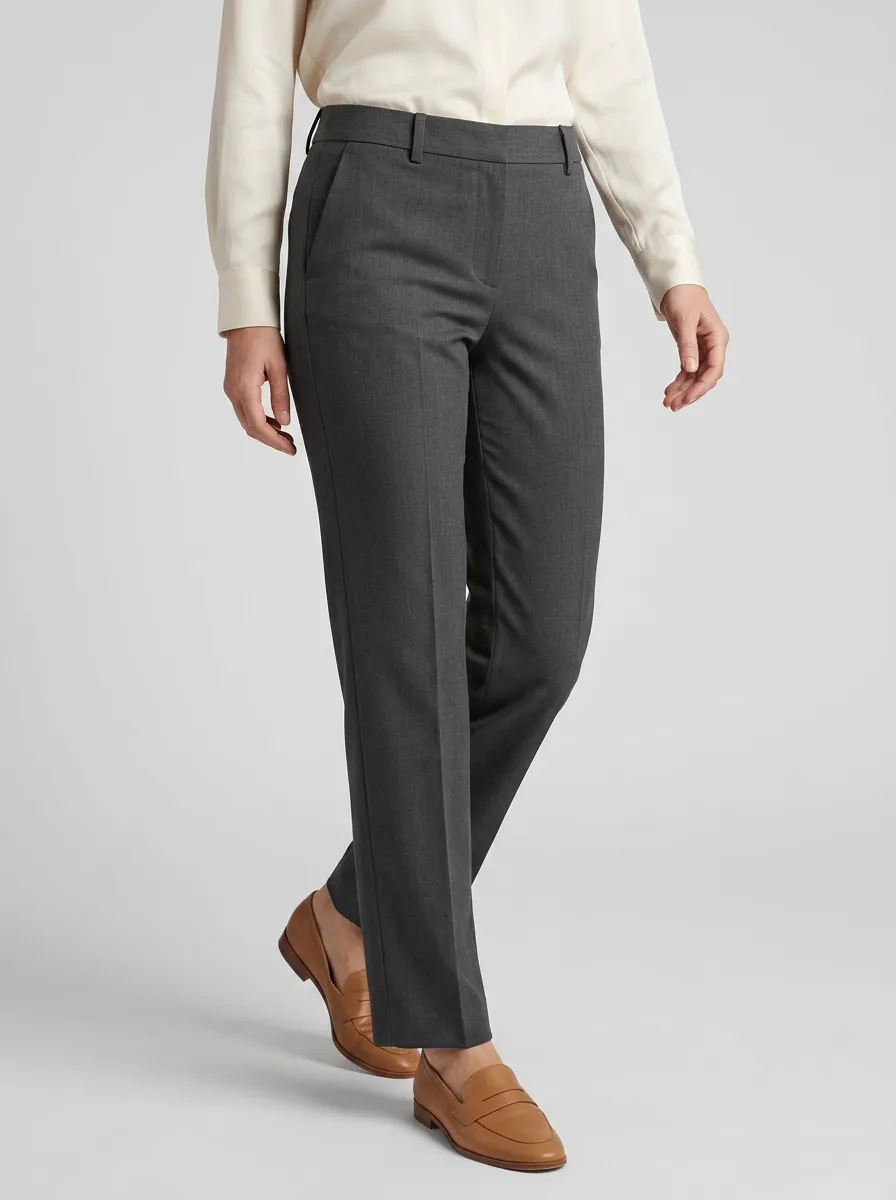 Everyday Polished Women's Mid-Rise Straight-Leg Pants
