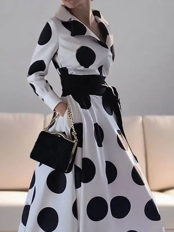 Polka Dot Long Maxi Dress