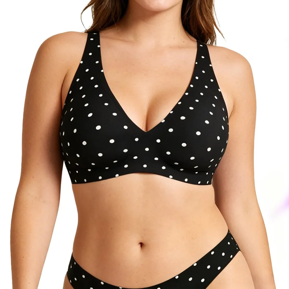 Women's Wireless Seamless Jelly Bra Deep V