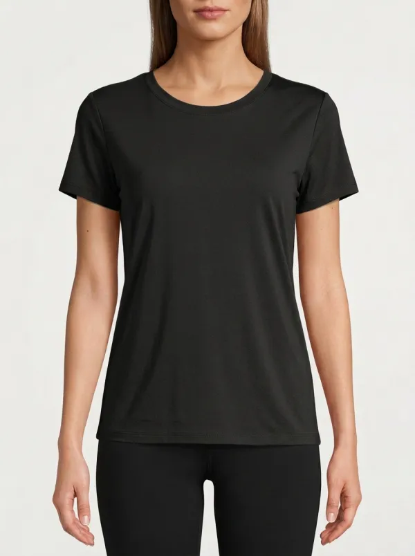 Women's Minimal Straight-Hem Crewneck T-Shirt