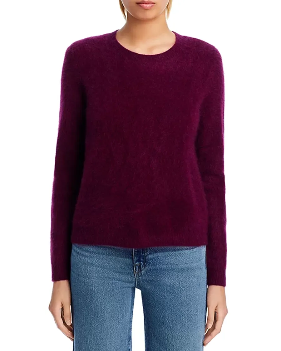 Crew Neck Cashmere Brushed Cashmere Sweater