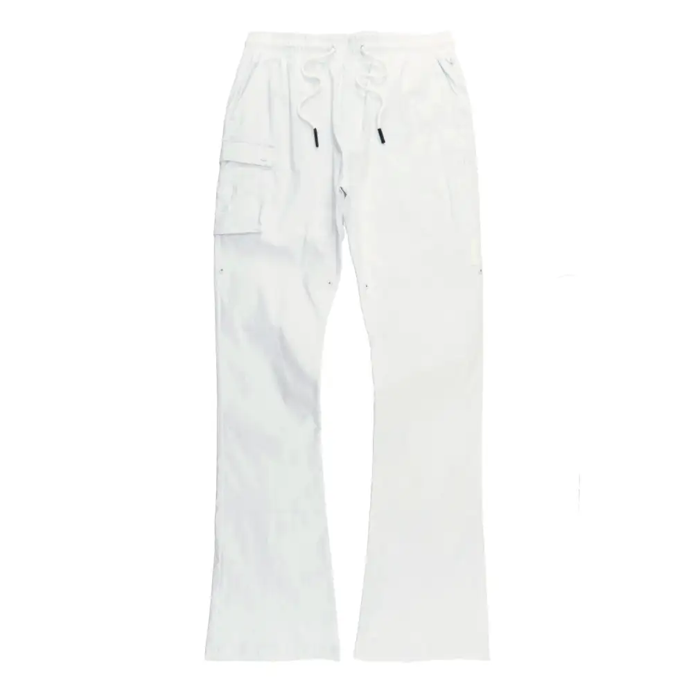 Tapered Nylon Pants White